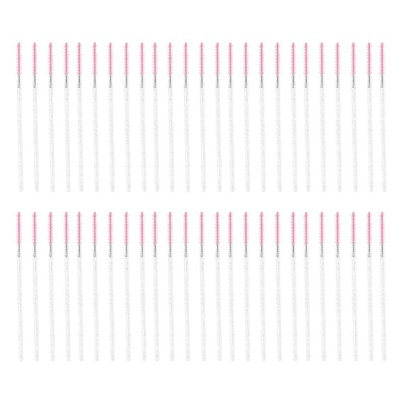 Makeup Disposable Eyelash Brush White Pink 50 Pcs - Picture 1 of 5